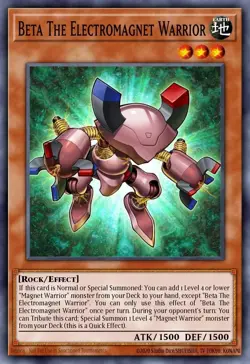 MZMU-EN081 Beta the Electromagnet Warrior Rare 1st Edition YuGiOh - Image 1