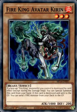 Fire King Avatar Kirin - 1st Edition SR14-EN007 - NM - YuGiOh - Image 1