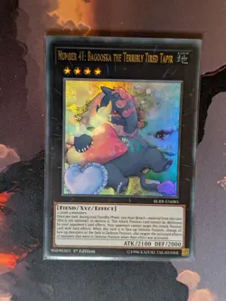 YuGiOh Number 41: Bagooska the Terribly Tired Tapir Ultra Rare 1st Ed BLRR-EN085 - Image 1