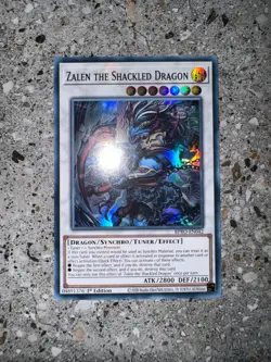 Yugioh TCG Zalen the Shackled Dragon BPRO-EN042 Super Rare 1st Edition NM-M - Image 3