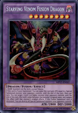 Starving Venom Fusion Dragon - Secret Rare 1st Edition MP17-EN147 - NM - YuGiOh - Image 1