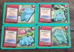 Vintage Bulbasaur Ivysaur 1999 Pokemon Jr Adventure Game Card Lot Of 4 VTG - Image 2