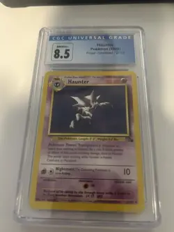 CGC 8.5 Haunter Non Holo 21/62 1999 Pokemon Fossil Unlimited Card - Image 1