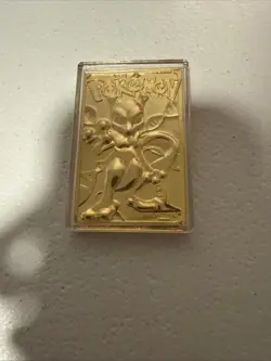 Pokemon Burger King Gold-Plated Card Mewtwo #150 Pokeball Card with box and cert - Image 5