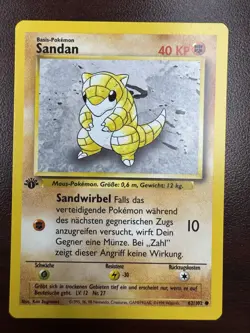 Pokemon Card 1st Edition German Sandan Sandshrew (62/102) Base Set ***NM*** - Image 1