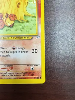 Vulpix 91/105 Pokemon TCG 1st Edition NEO Destiny LP+/NM- Vintage 2002 Card - Image 5