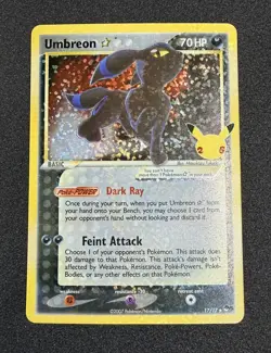 Pokemon Card - Umbreon Gold Star Celebrations Classic Collection 17/17 Holo - Image 1