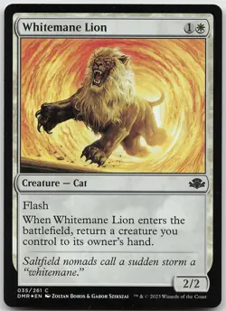 Whitemane Lion FOIL 35 Common Dominaria Remastered NM MTG - Image 1