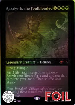 MTG Razaketh, the Foulblooded (Etched) (163) | NM Foil | Secret Lair {SLD} - Image 1
