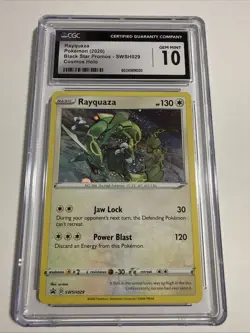 Pokemon TCG Rayquaza Black Star Promo SWSH029 CGC Gem Mint 10 - Image 1