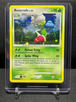 Roserade 13/130 Holo Rare Pokemon 2007 Diamond & Pearl LP - Image 1