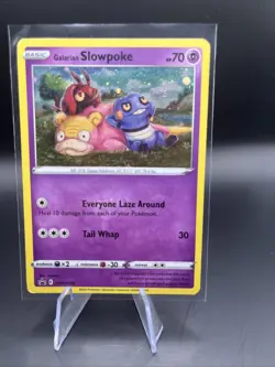 Pokemon TCG Galarian Slowpoke Holo Black Star Promo SWSH126 - Image 1