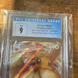 Pokemon Eevee VMAX SWSH087 Promo Full Art Holo CGC 9 Shining Fates Elite Trainer - Image 3