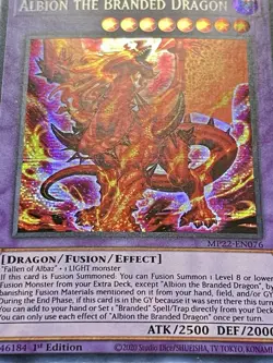 3x Albion The Branded Dragon | MP22-EN076 | Prismatic Secret Rare | NM | YuGiOh! - Image 2