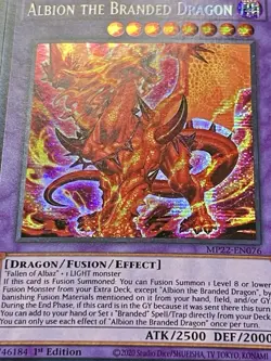 3x Albion The Branded Dragon | MP22-EN076 | Prismatic Secret Rare | NM | YuGiOh! - Image 4