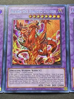 3x Albion The Branded Dragon | MP22-EN076 | Prismatic Secret Rare | NM | YuGiOh! - Image 5