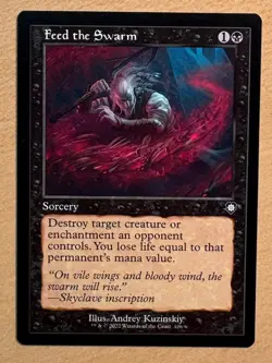 MTG Feed The Swarm Retro Frame Card, Brother’s War - Image 1