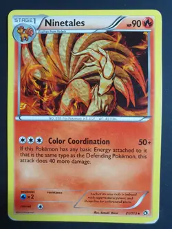 Ninetales 21/113 - Legendary Treasures Set - Pokemon Card - Moderately Played - Image 1