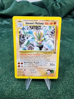 Giovanni's Machamp - Pokemon Gym Challenge Holo - #6/132 - Vintage Pokemon Card - Image 2
