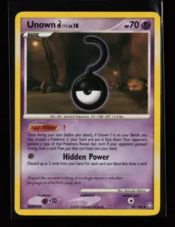Unown (U) 82/146 Uncommon Non Holo Legends Awakened Pokemon Card - Image 1