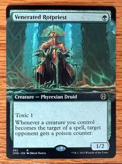MTG Venerated Rotpriest - Extended Art - Phyrexia All Will Be One, English - Image 1