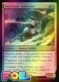 x1 Swiftblade Vindicator FDN Foundations MTG 246 FOIL RARE M/NM 1x - Image 1