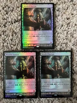 MTG- Wooded Bastion x3 - Expedition FOIL - Image 1