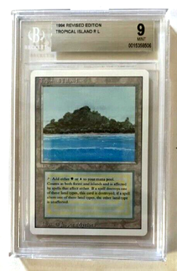 Tropical Island Dual Land from Magic the Gathering Revised Edition, BGS 9 Mint - Image 1