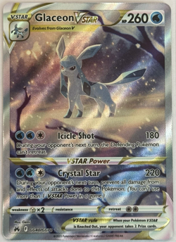 Pokemon TCG Glaceon VSTAR Galarian Gallery Ultra Rare Crown Zenith GG40/GG70 - Image 1
