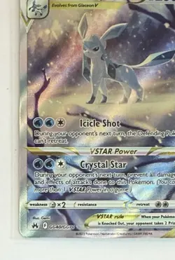 Pokemon TCG Glaceon VSTAR Galarian Gallery Ultra Rare Crown Zenith GG40/GG70 - Image 5