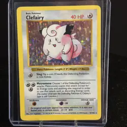 Pokemon TCG Clefairy Holo Card Base Set, Shadowless Rare, 5/102 LP+ - Image 1