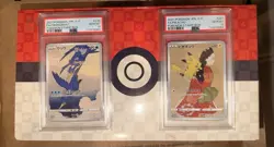 Pikachu 227/S-P Cramorant 226/S-P Pokemon Stamp box promo Sequential PSA10 - Image 1