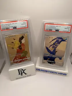 Pikachu 227/S-P Cramorant 226/S-P Pokemon Stamp box promo Sequential PSA10 - Image 2