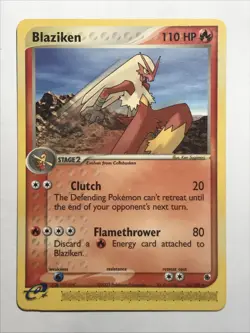 Pokemon TCG Blaziken EX Ruby and Sapphire 15/109 Regular Rare - Image 1