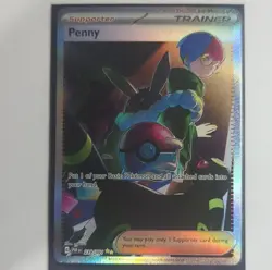 Pokemon Penny Trainer Full Art Holo 239/091 SV: Paldean Fates Special Illustrat… - Image 1