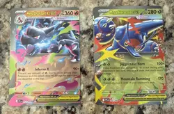 (ERROR- Miscuts) Pokemon TCG Phantasmal Flames Mega Charizard & Mega Heracross - Image 1
