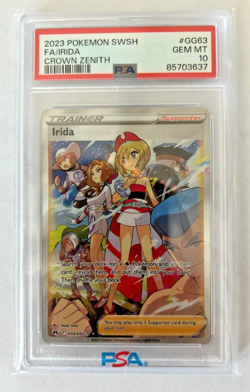 Pokemon TCG 2023 Sword & Shield Crown Zenith Irida #GG63 PSA GEM MT 10 - Image 1