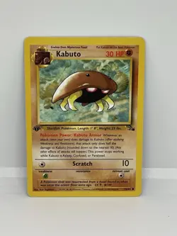 1st Edition Kabuto 50/62 Fossil Pokemon TCG WOTC LP+ - Image 1