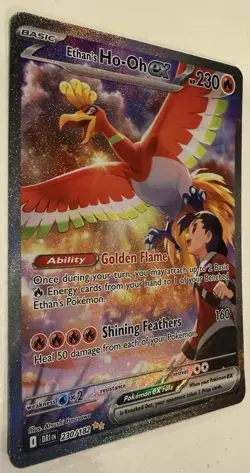 Pokemon TCG Ethan's Ho-Oh EX 230/182 SIR Destined Rivals Holo SV10 Secret Rare - Image 2