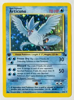 1999 Pokemon Fossil 2/62 Articuno Holo 1st Edition Mint !! - Image 1
