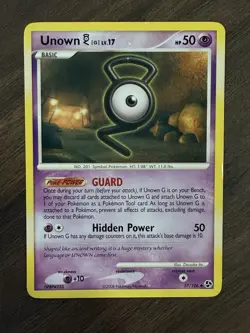 Pokemon TGC 2008 Diamond&Pearl Great Encounters Unown G 57/106 Regular Near Mint - Image 1