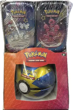Pokemon Paldean Fates Mini Tins (2) + Poke Ball - Image 1