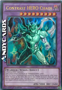 CONTRAST HERO CHAOS (Chaos Eroe Contrasto) • Ultra R • SDHS EN041 • 1Ed • YUGIOH - Image 1