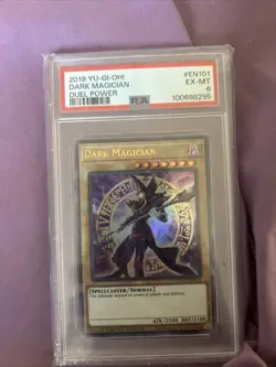 Yu-Gi-Oh TCG Dark Magician DUPO-EN101 Ultra Rare Limited Edition PSA 6 - Image 1