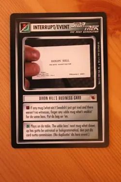 Star Trek CCG - The Fajo Collection - Dixon Hill's Business Card - Image 1