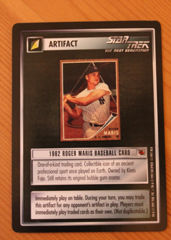 Star Trek CCG - The Fajo Collection - 1962 Roger Maris Baseball Card - Image 1