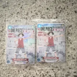 2 Bandai Namco One Piece Card Game US Voyage Monkey.D.Luffy Holo Lot of 2 - Image 1