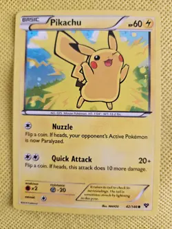 Pokemon Pikachu Cosmos Holo Promo Card XY 42/146 2014 Promo - Image 3