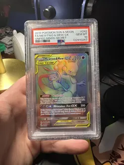 PSA 10 Mewtwo & Mew GX - 242/236, Unified Minds - Secret Rare - Pokemon Card - Image 2