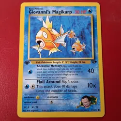 Giovanni's Magikarp 73/132 Gym Challenge Regular First Edition Pokemon Card - Image 1
